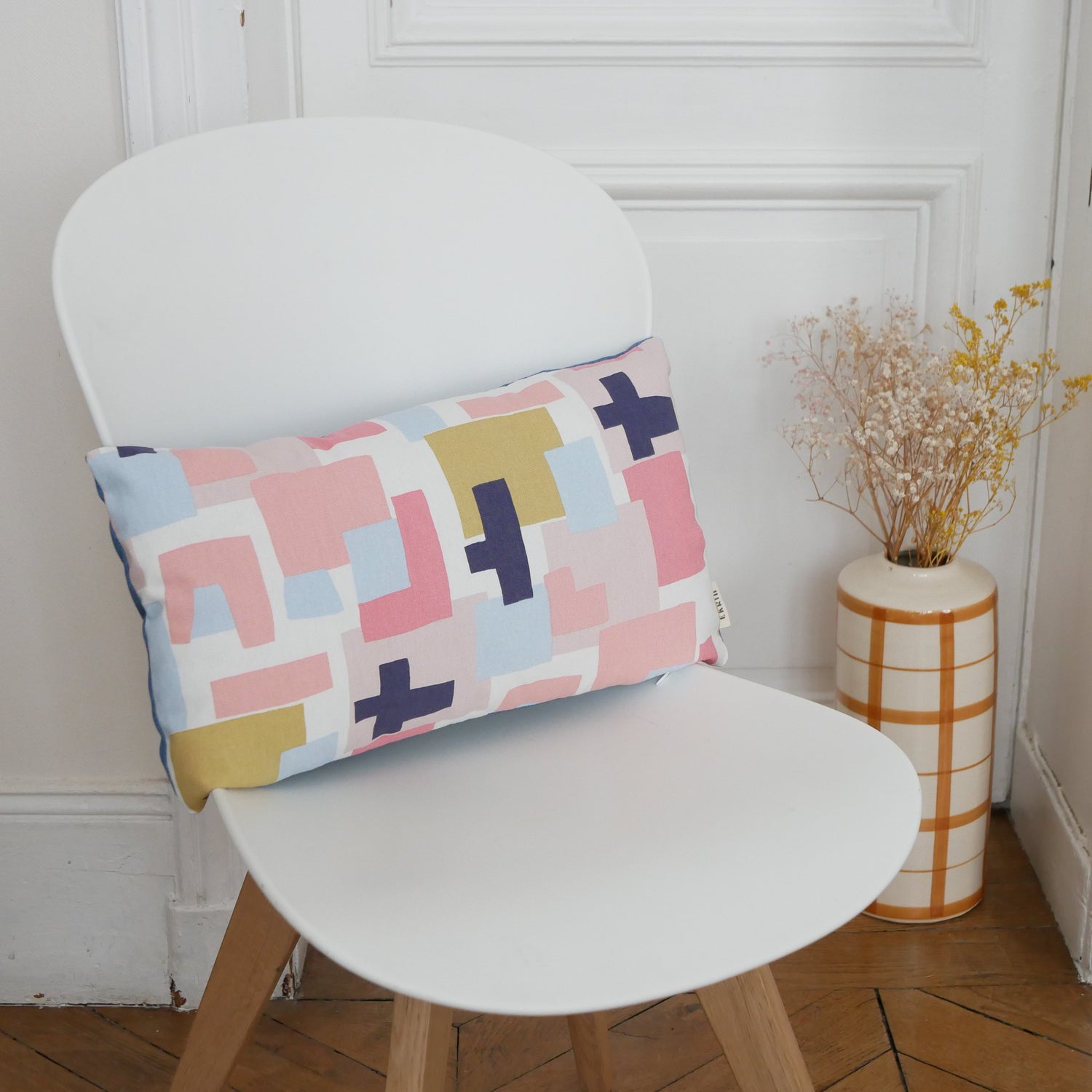 Coussin décoratif vitaminé fabrication française Atelier Ekrin