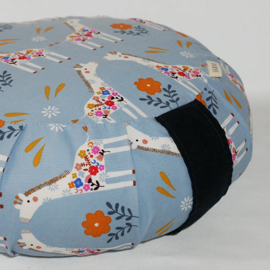 Mini zafu girafe coussin d'assise et de méditation pour les enfants