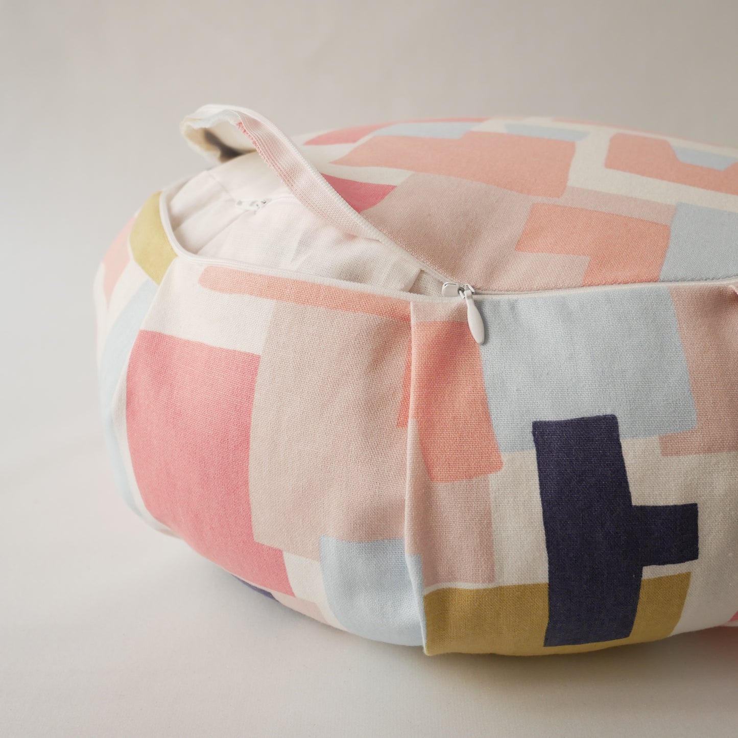 Zafu coussin de méditation et yoga entièrement déhoussable avec fermeture éclair
